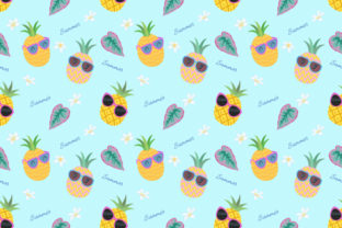 Cartoon Pineapple with Sunglasses