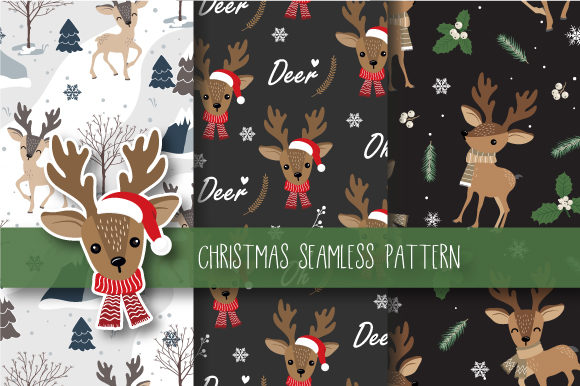 Christmas Seamless Pattern Reindeer: A Versatile Design for Holiday Creations