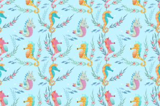 Colorful Sea Horses Seamless Pattern: A Creative Asset for Designers and Makers