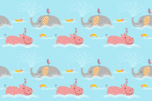Cute Elephant with Hippo Pattern: A Versatile Design for Creative Expression