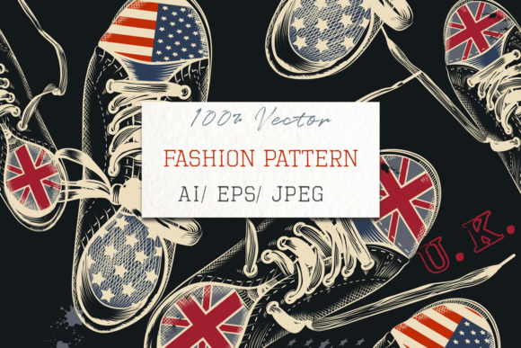 Fashion Seamless Pattern Sports Boots