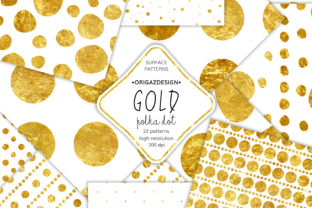Gold Foil Polka Dot Seamless Pattern