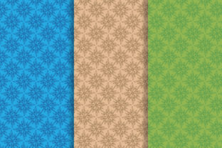 Line Leaf Pattern Flat Color and Media Type Vectors