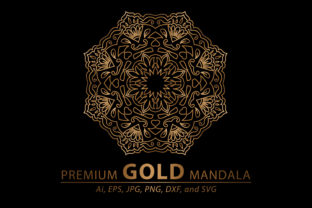 Premium Gold Mandala Vector Art Pattern