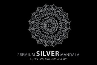 Premium Silver Mandala Vector Pattern: A Versatile Tool for Design and Workflow Integration