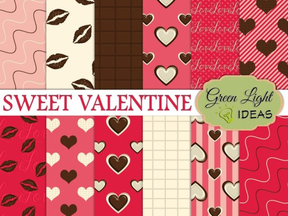 Sweet Valentine Digital Papers