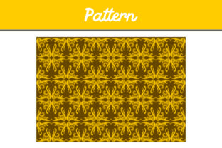 Yellow Background Ornament Pattern