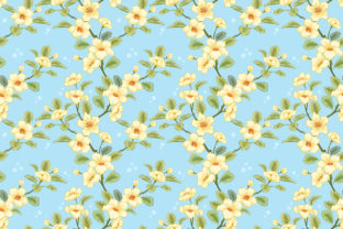 Yellow Flowers on Blue Background – A Versatile Seamless Pattern